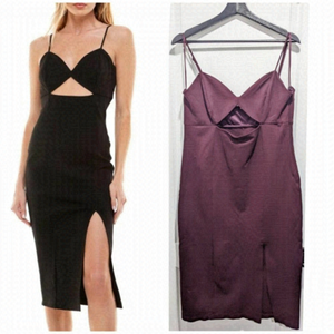 New socialite | Sleeveless Cutout Midi Dress in Wine